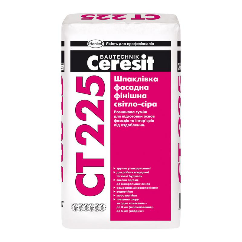 ШПАКЛЁВКА CERESIT СТ-225 (25кг) серая фасад ШПАКЛЁВКА CERESIT СТ-225 (25кг) серая фасад