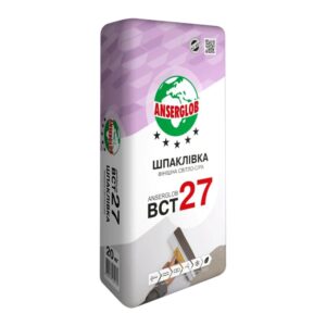 ШТУКАТУРКА финишная ANSERGLOB BCT 27 (20кг) светло-серая